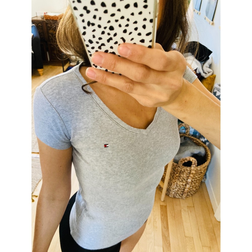 Tommy Hilfiger heather grey tshirt_xxs